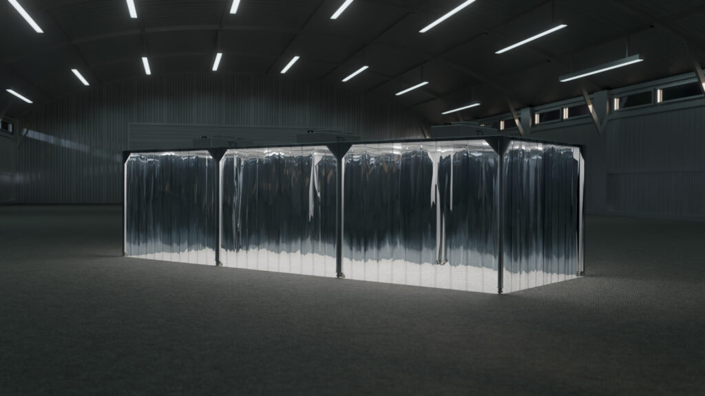 9 x 3 flexilab in a dark showroom