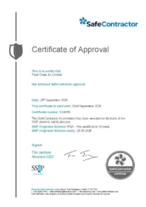 Safe Contractor Certificate