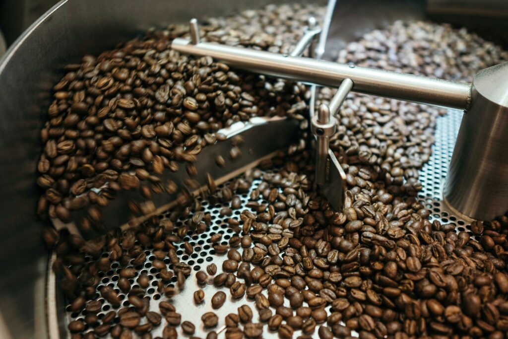 Coffee Beans being roasted